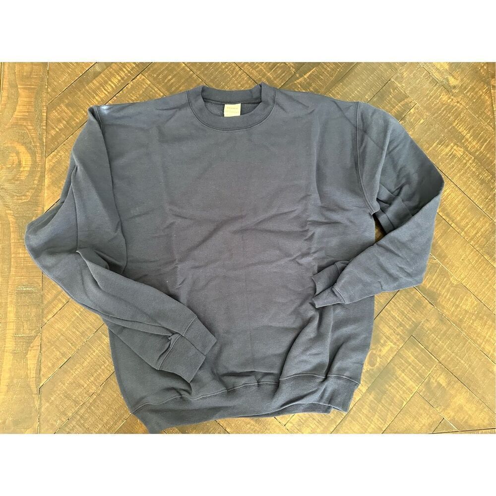 🌸 Hanes Eco Smart Navy Blue Crewneck Pullover Sweater Size Youth XL